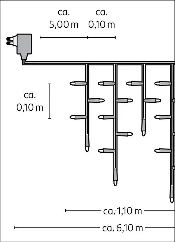 Bild 2 von IDEENWELT LED-Lichtervorhang