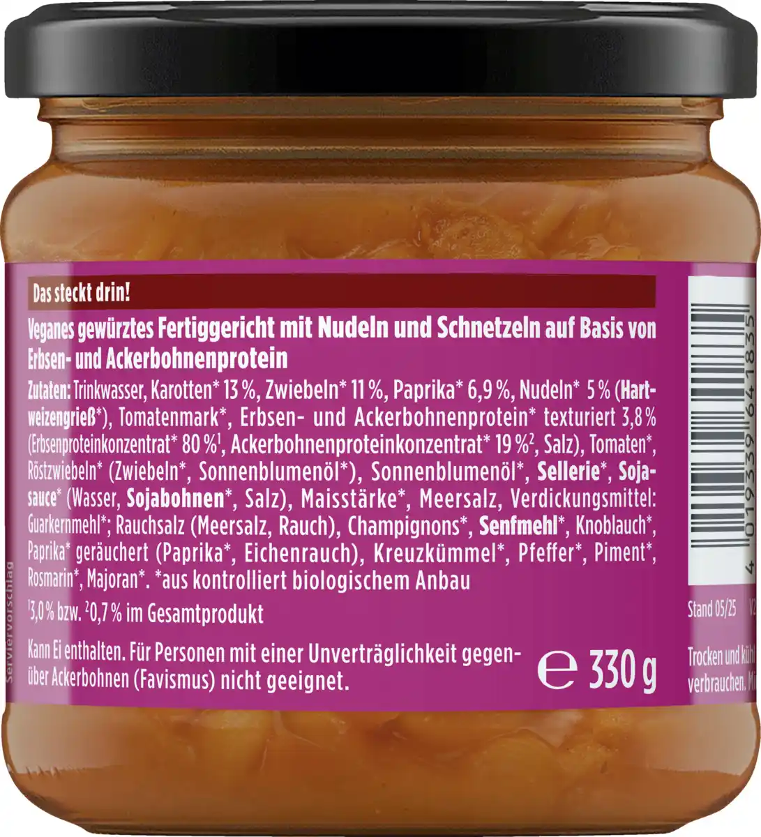 Bild 2 von Davert Bio Veggie Gulasch mit Gnocchi Nudeln, 330 g