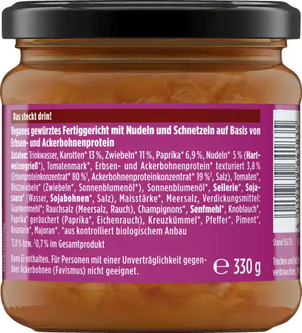 Bild 2 von Davert Bio Veggie Gulasch mit Gnocchi Nudeln, 330 g