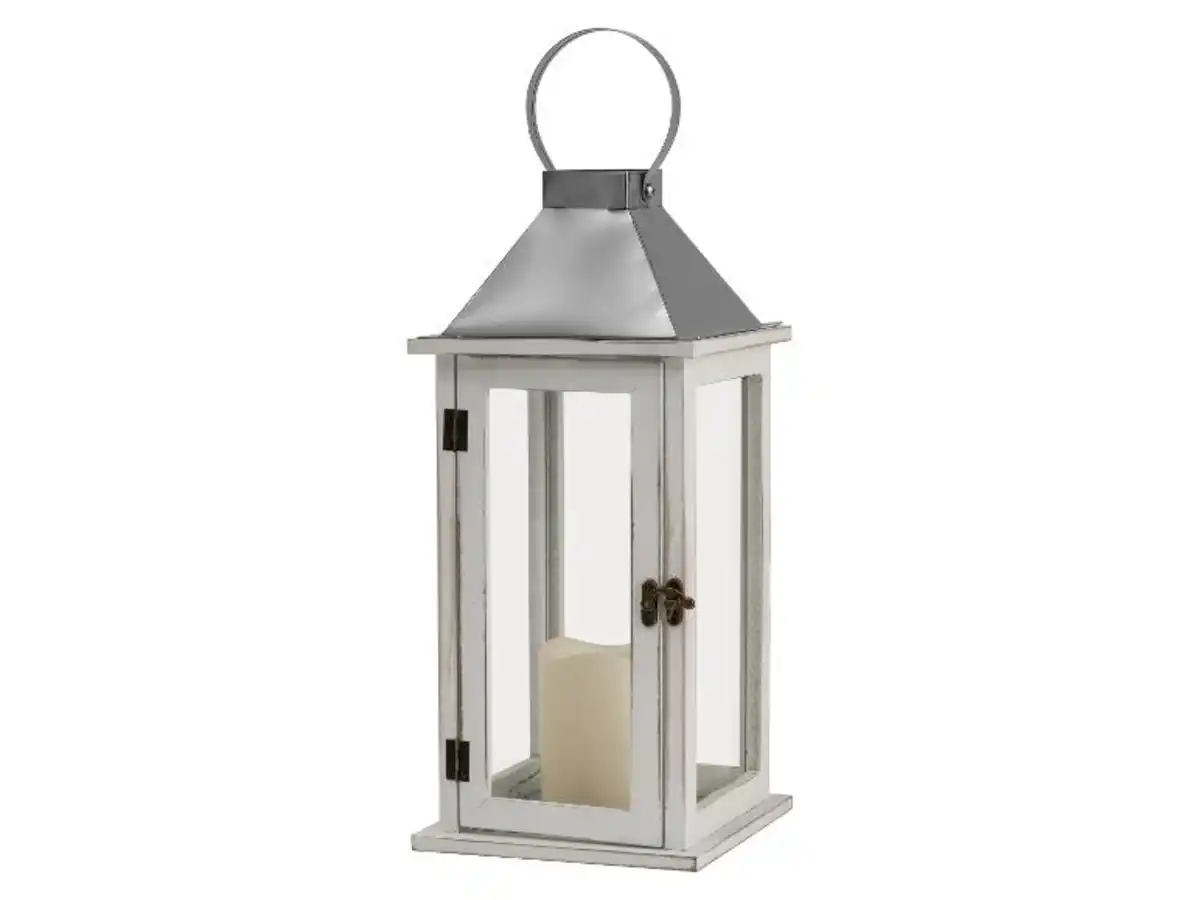 Bild 2 von LIVARNO® Laterne Holz, Metall LED