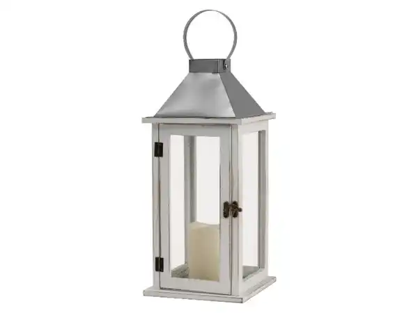 Bild 2 von LIVARNO® Laterne Holz, Metall LED