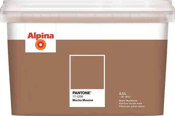 Bild 1 von Alpina Wandfarbe Pantone matt mocha mousse 2,5 L