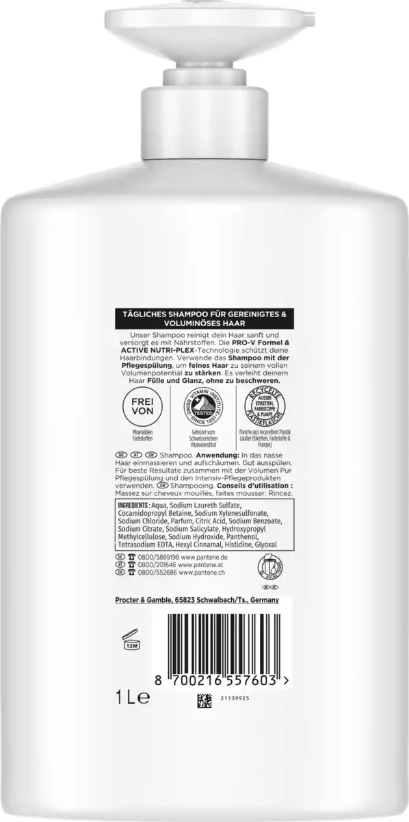 Bild 2 von Pantene Pro-V Haarshampoo Volumen Pur, 1.000 ml