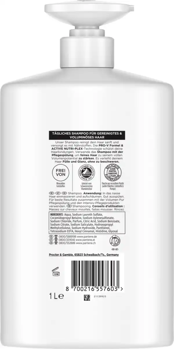 Bild 2 von Pantene Pro-V Haarshampoo Volumen Pur, 1.000 ml