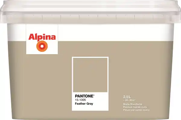 Bild 1 von Alpina Wandfarbe Pantone matt feather gray 2,5 L