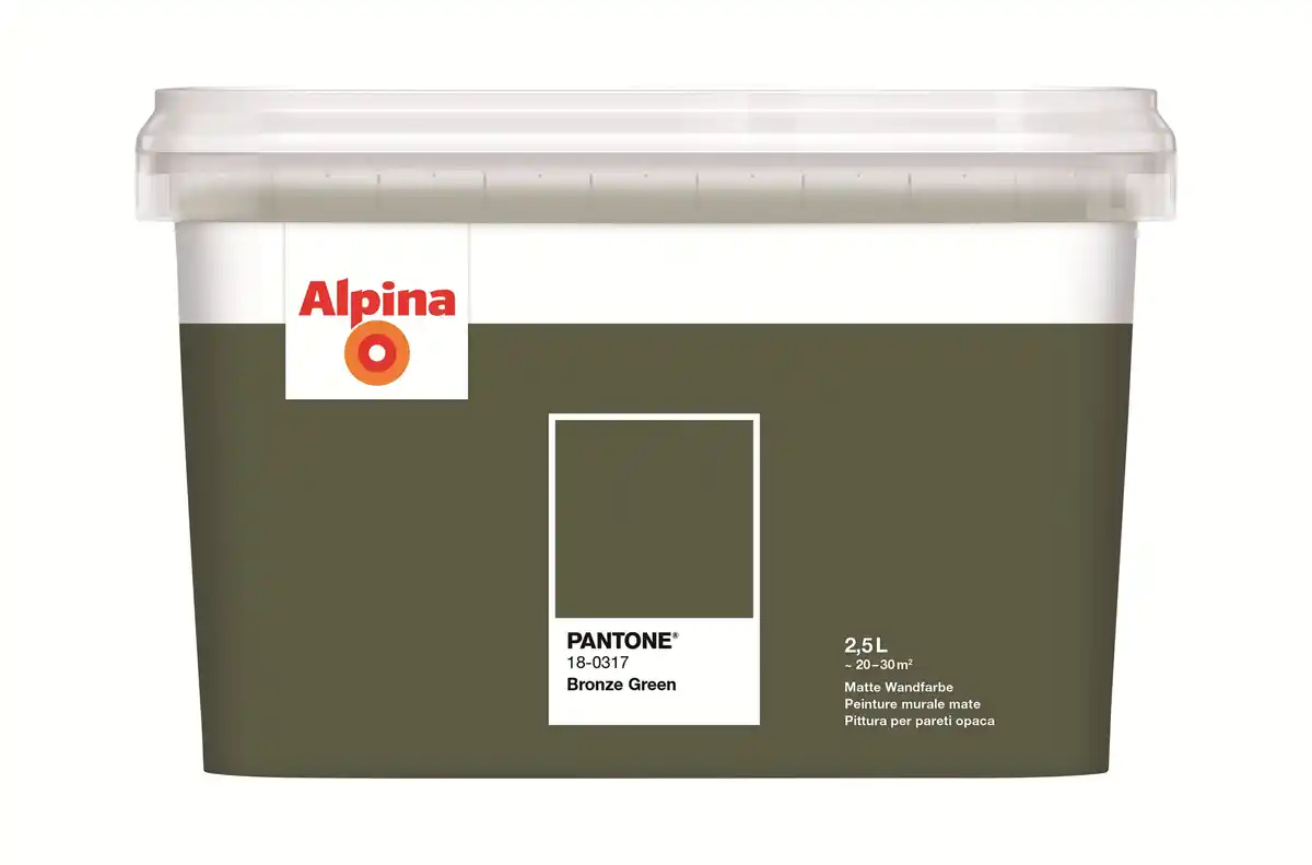 Bild 1 von Alpina Wandfarbe Pantone matt bronze green 2,5 L