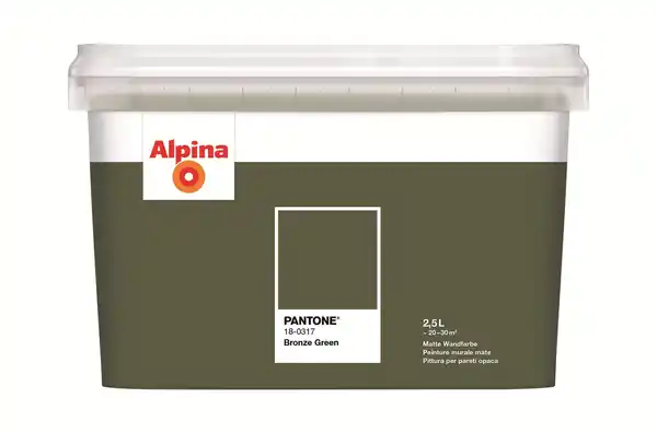 Bild 1 von Alpina Wandfarbe Pantone matt bronze green 2,5 L