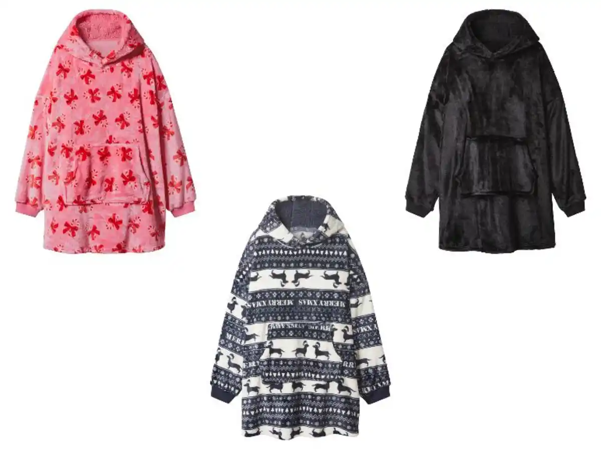 Bild 1 von Damen/Herren Plüsch-Hoodie