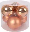 Bild 1 von TrendLine Weihnachtskugeln aus Glas Ø 8 cm brandy-braun 6 Stück