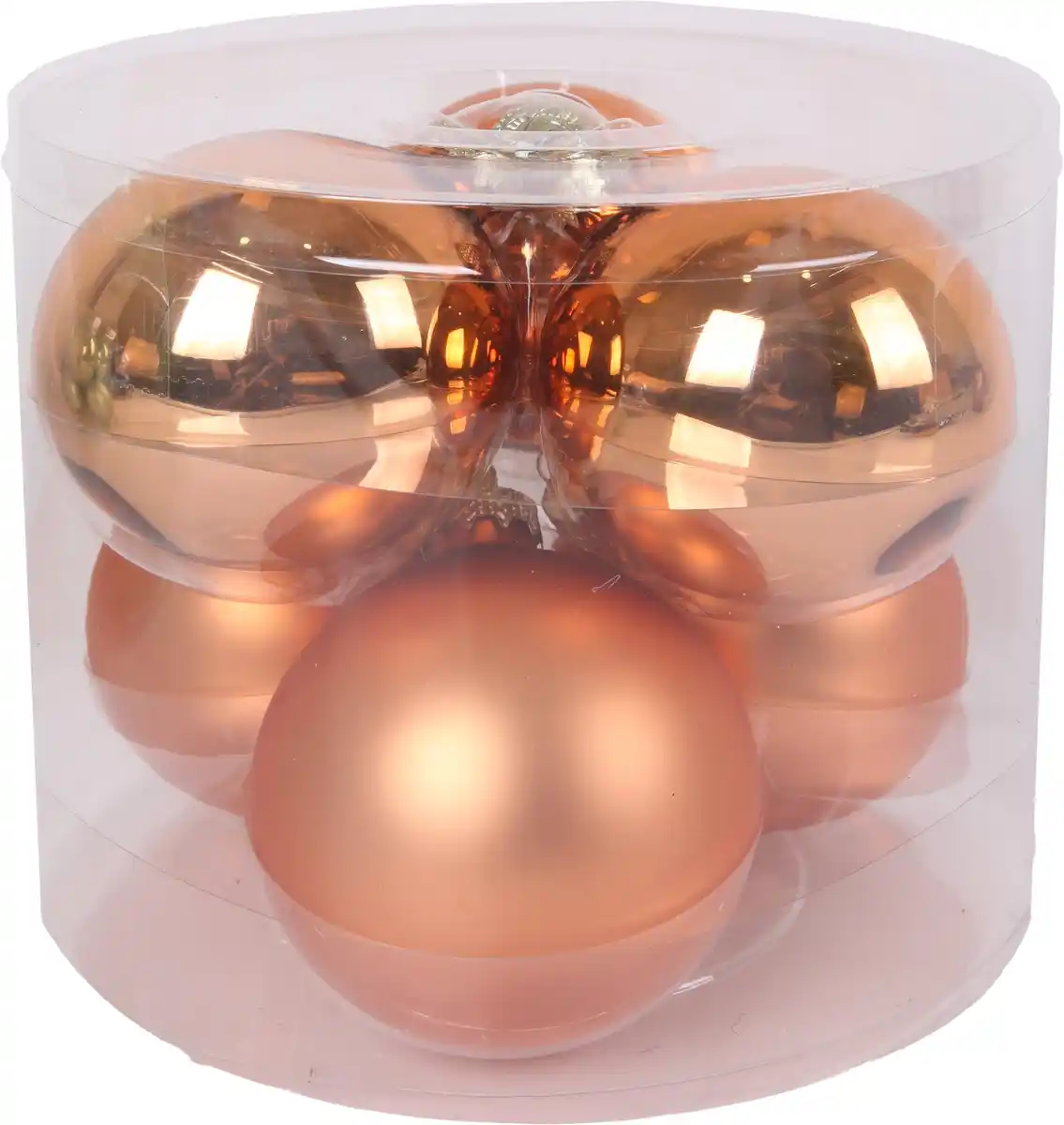 Bild 1 von TrendLine Weihnachtskugeln aus Glas Ø 8 cm brandy-braun 6 Stück