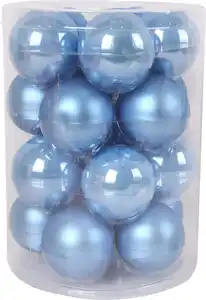 TrendLine Weihnachtskugeln aus Glas Ø 6 cm sky blue 20 Stück