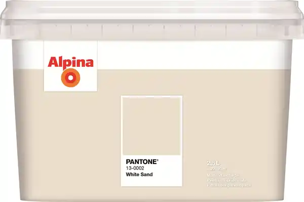 Bild 1 von Alpina Wandfarbe Pantone matt white sand 2,5 L