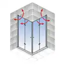 Bild 2 von SCHULTE Eckeinstieg »Garant 2.0«, BxHxT: 90 x 200 x 90 cm, Türart: Drehfalttür