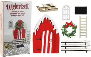 Bastelset Wichtelset rot weiß 7 tlg.