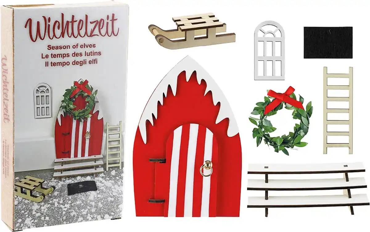 Bild 1 von Bastelset Wichtelset rot weiß 7 tlg.