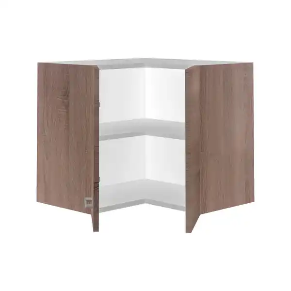 Bild 3 von Flex-Well Eck-Hängeschrank »Samoa«, Sonoma Eiche, weiß/braun, melaminbeschichtete Spanplatte