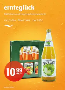 ernteglück Multivitamin oder Apfelsaft klar/naturtrüb
