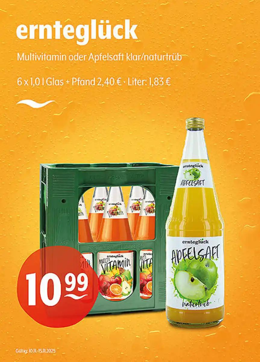 Bild 1 von ernteglück Multivitamin oder Apfelsaft klar/naturtrüb