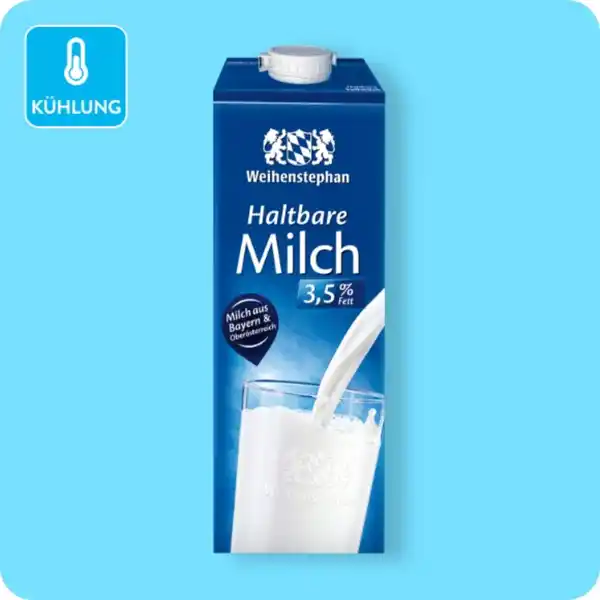 Bild 1 von WEIHENSTEPHAN Haltbare Milch, 3