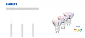 Philips Pendelleuchte 3er Hue Spot Paxie Easy Link weiß 157 cm warmweiß-kaltweiß RGB