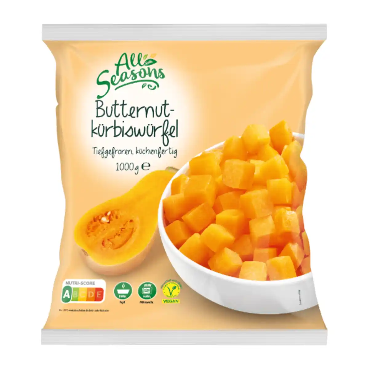 Bild 1 von ALL SEASONS Butternutkürbiswürfel 1kg