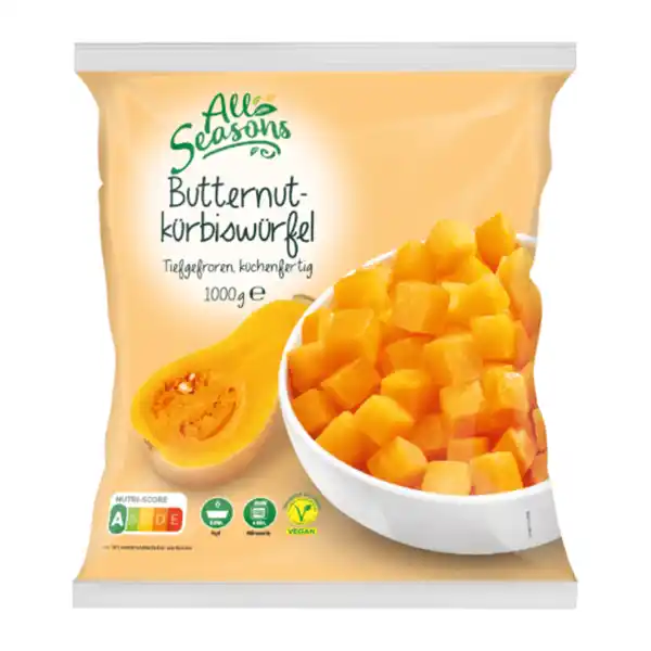 Bild 1 von ALL SEASONS Butternutkürbiswürfel 1kg