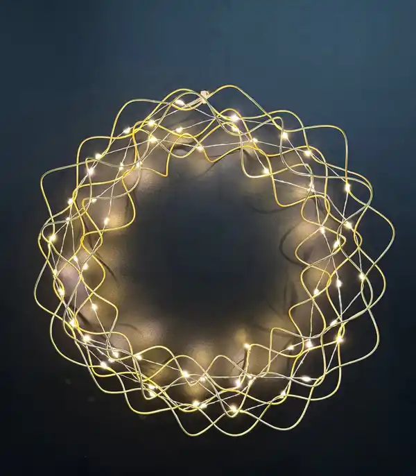 Bild 1 von TrendLine LED Lichterkranz Ø 30 cm gold warmweiß