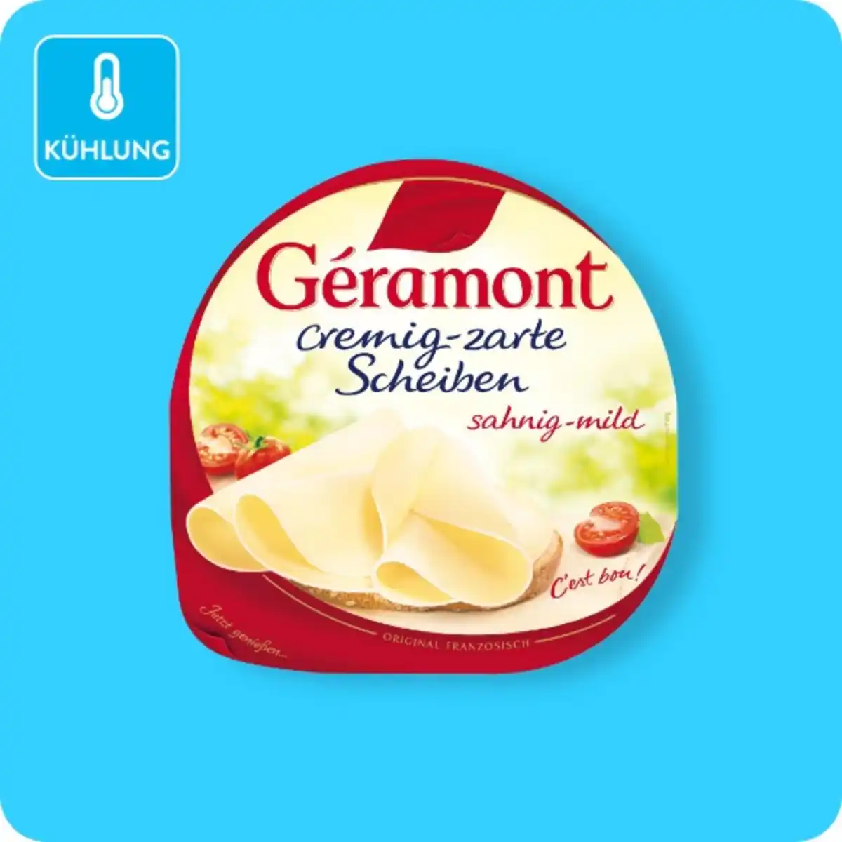 Bild 1 von GÉRAMONT Französischer Weichkäse, Scheiben Sahnig-mild