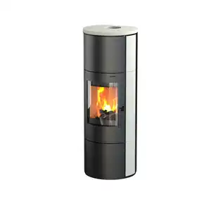 THERMIA Kaminofen »Cumulus Omega XL«, schwarz, Stahl / Kalkstein, 7 kW