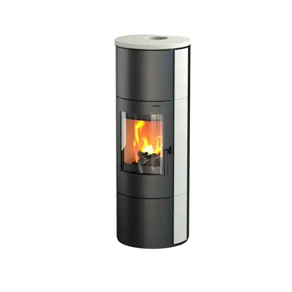 Bild 1 von THERMIA Kaminofen »Cumulus Omega XL«, schwarz, Stahl / Kalkstein, 7 kW