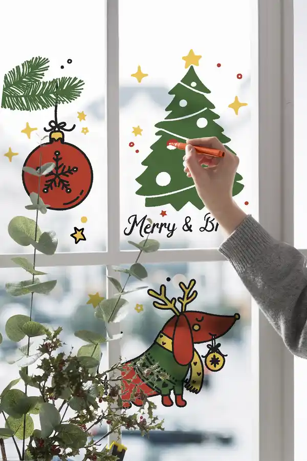 Bild 2 von IDEENWELT Fenstermal-Malset Merry Christmas