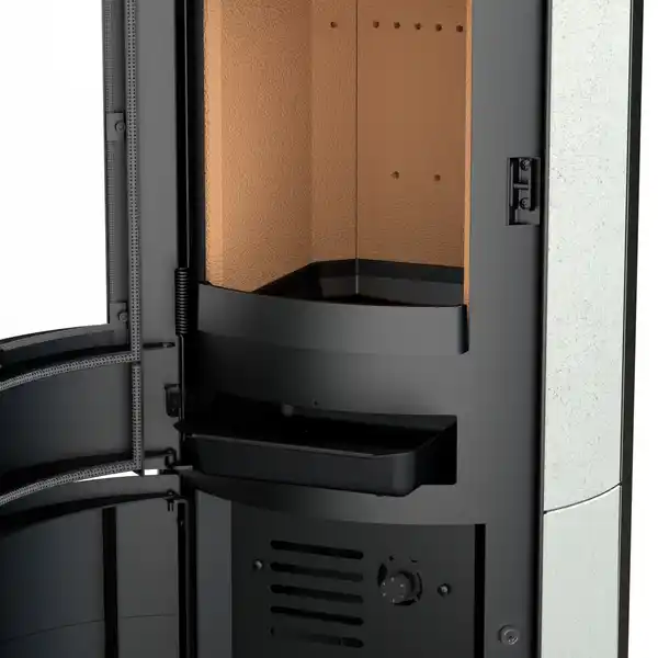 Bild 2 von THERMIA Kaminofen »Cumulus Omega XL«, schwarz, Stahl / Kalkstein, 7 kW