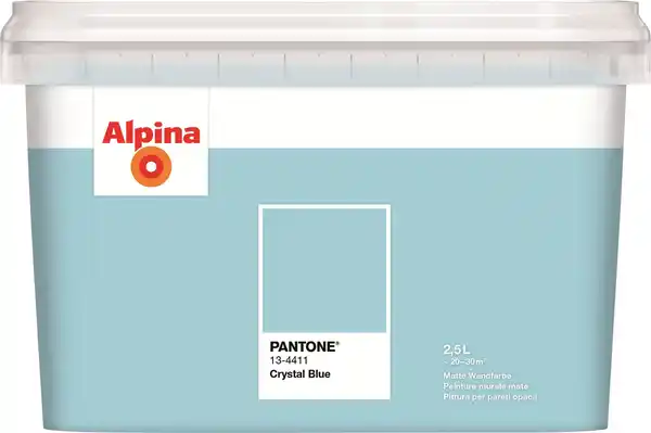 Bild 1 von Alpina Wandfarbe Pantone matt crystal blue 2,5 L