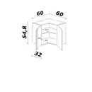 Bild 4 von Flex-Well Eck-Hängeschrank »Samoa«, Sonoma Eiche, weiß/braun, melaminbeschichtete Spanplatte