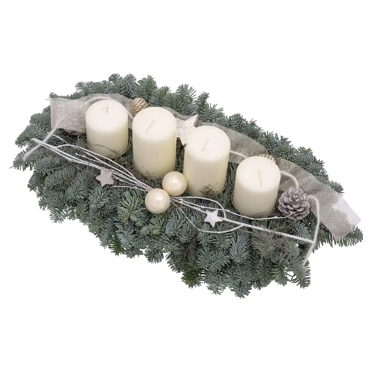 Bild 1 von GARDENLINE Adventsschiffchen groß 40 cm, weiß