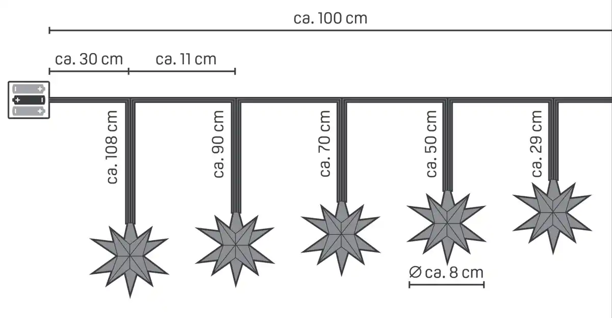 Bild 2 von IDEENWELT LED-Weihnachtsstern-Vorhang