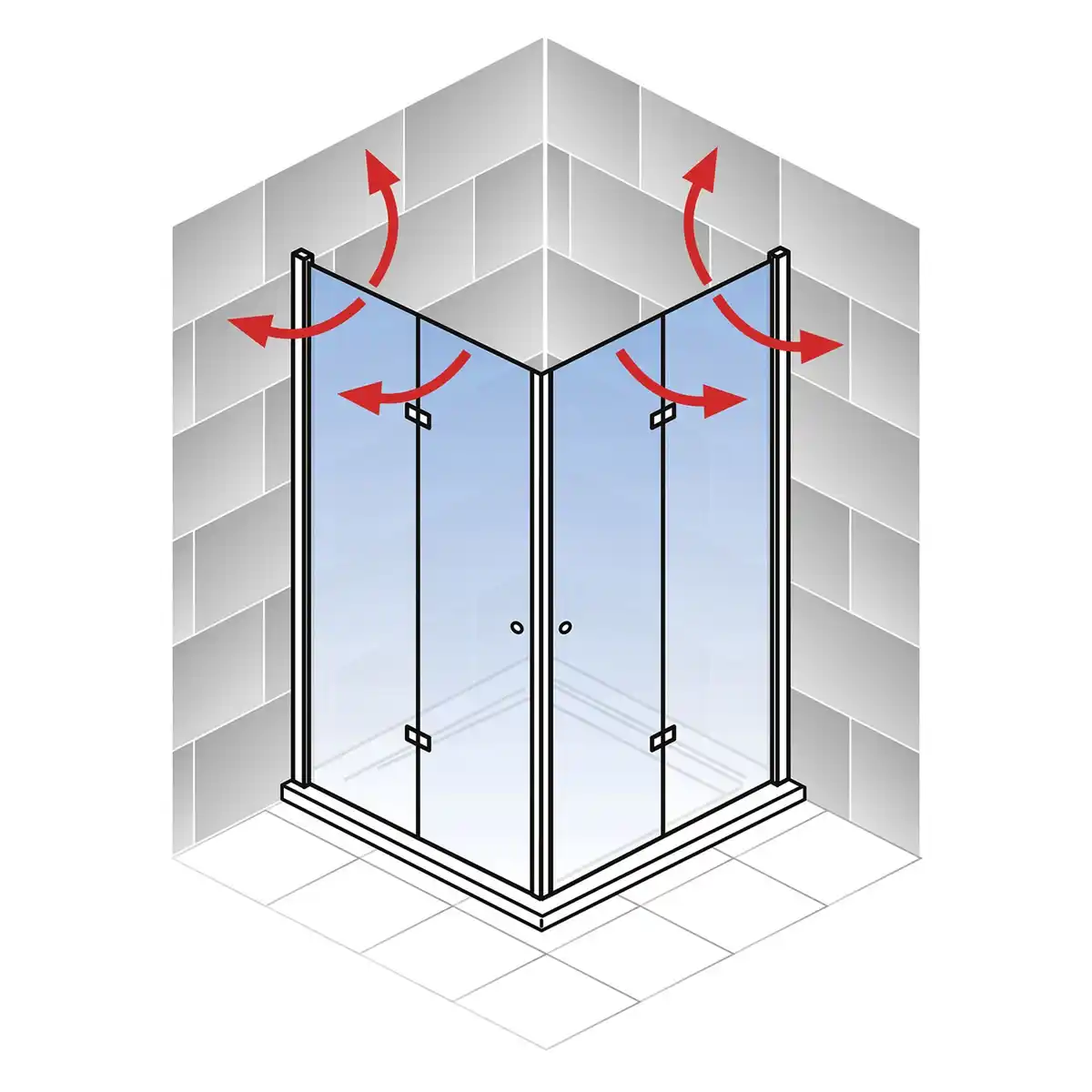 Bild 2 von SCHULTE Eckeinstieg »Garant 2.0«, BxHxT: 100 x 200 x 100 cm, Türart: Drehfalttür