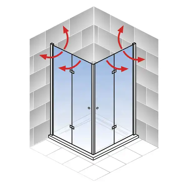 Bild 2 von SCHULTE Eckeinstieg »Garant 2.0«, BxHxT: 100 x 200 x 100 cm, Türart: Drehfalttür