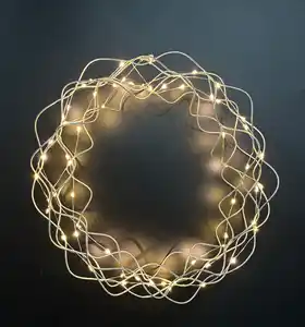 TrendLine LED Lichterkranz Ø 30 cm silber warmweiß