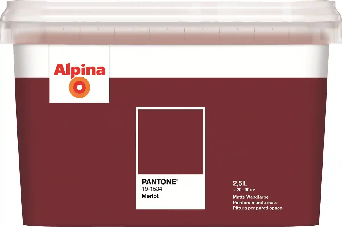 Bild 1 von Alpina Wandfarbe Pantone matt merlot 2,5 L