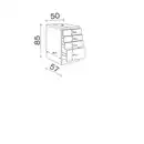 Bild 2 von Flex-Well Unterschrank »Samoa«, Sonoma Eichefarben / weiß