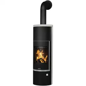 JUSTUS Kaminofen »Faro Aqua 2.0«, schwarz/grau, Kalkstein, 8,5 kW, wasserführend