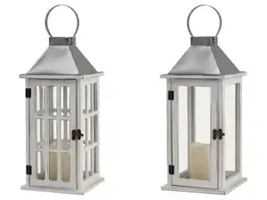 LIVARNO® Laterne Holz, Metall LED