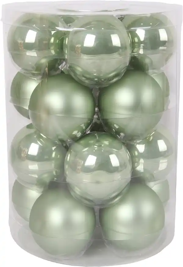 Bild 1 von TrendLine Weihnachtskugeln aus Glas Ø 6 cm light green 20 Stück