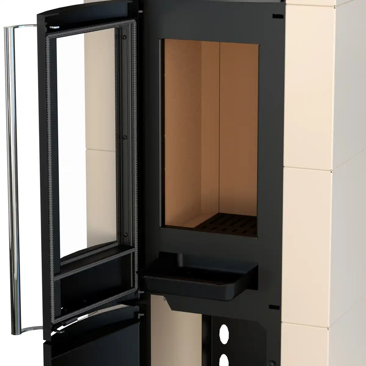 Bild 2 von THERMIA Kaminofen »Alpha Plus«, schwarz, Stahl , 7 kW