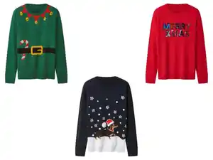 esmara® Damen Weihnachtspullover mit LED-Effekt / Weihnachtspullover mit Musik / Weihnachtspullover