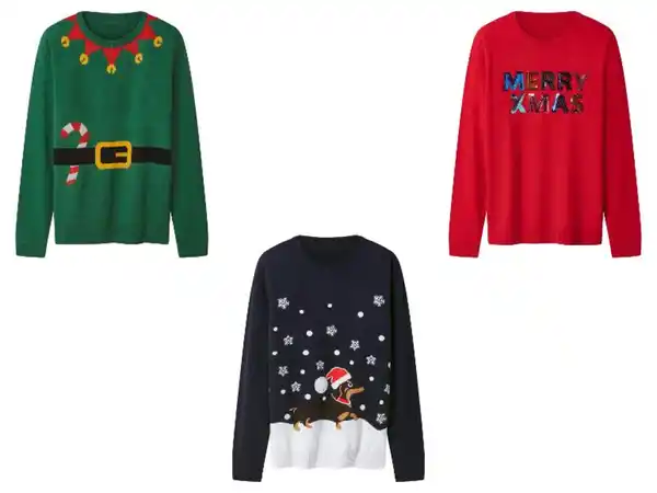 Bild 1 von esmara® Damen Weihnachtspullover mit LED-Effekt / Weihnachtspullover mit Musik / Weihnachtspullover