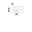 Bild 4 von Flex-Well Hängeschrank »Samoa«, Sonoma Eiche, weiß/braun, melaminbeschichtete Spanplatte