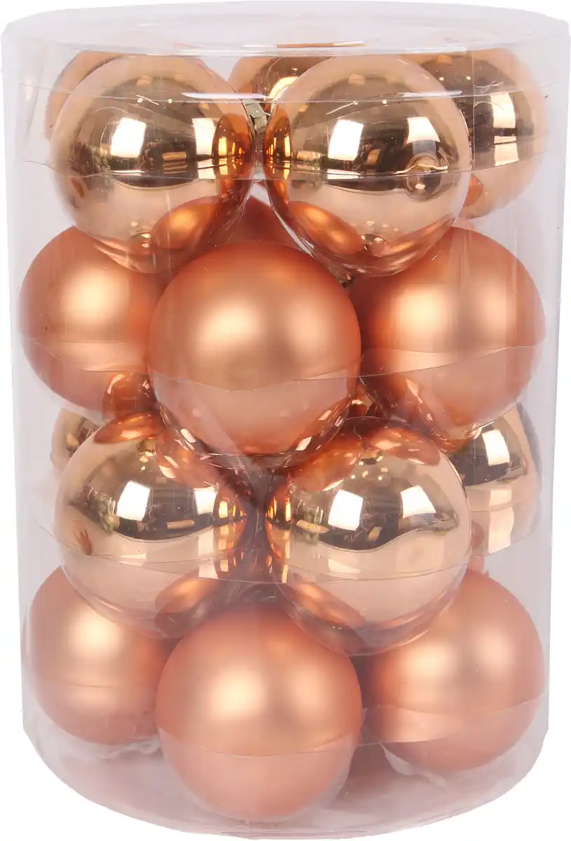 Bild 1 von TrendLine Weihnachtskugeln aus Glas Ø 6 cm brandy-braun 20 Stück