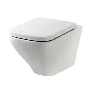 Primaster Wand WC spülrandlos Serena Tiefspüler weiß inkl. WC Sitz